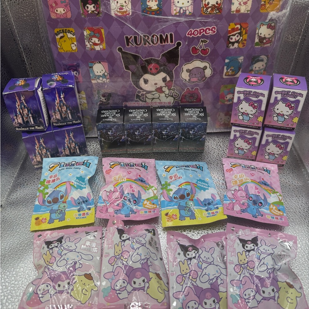 Samrio Hello Kitty, Stitch, Nightmare Before Christmas Blindpacks 60 Items - Picture 1 of 8